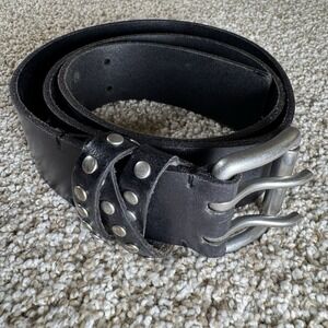 Banana Republic Leather Size S Made In Italy Studded Metal Accessories Belt